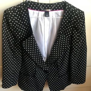 White House Black Market polka dot blazer size 8